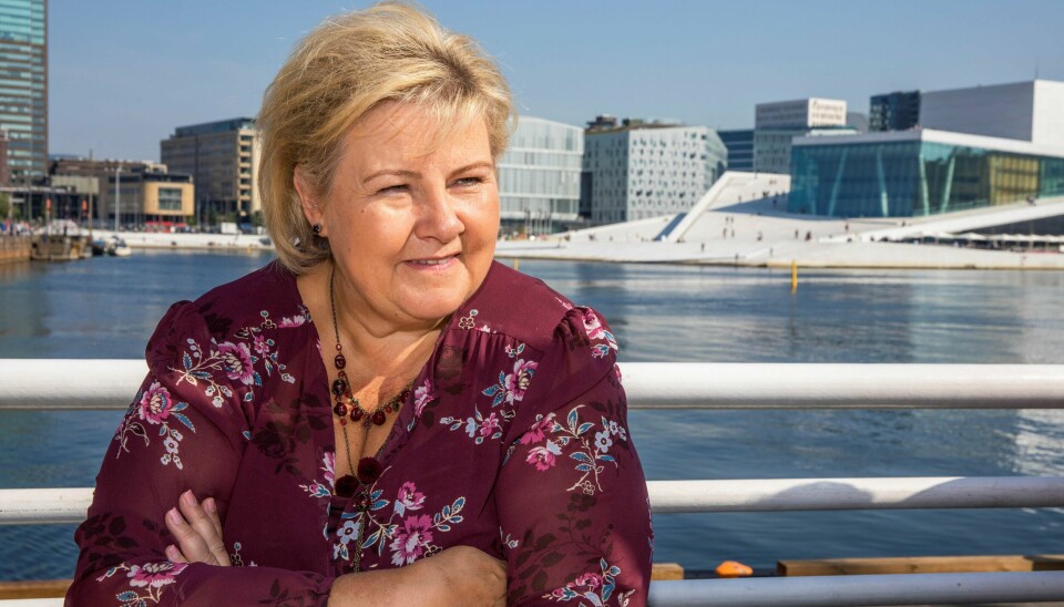 LURING: Statsminister Erna Solberg kan fortsette valgkampen etter å ha kastet bompengebråket i fanget på kommunene, MDG og Ap. FOTO: OLE BERG-RUSTEN/NTB SCANPIX
