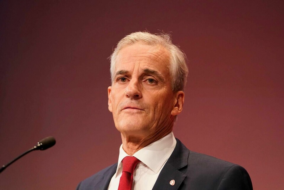 Ap-leder Jonas Gahr Støre under Arbeiderpartiets valgvake mandag. FOTO: FREDRIK HAGEN/NTB SCANPIX