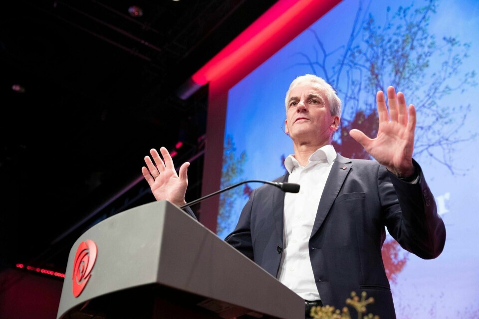 Oslo 20190924. Arbeiderpartiet sin leder Jonas Gahr Støre under tirsdagens landsstyremøte. Aps valgevaluering drøftes i landsstyret på Folkets hus i Oslo tirsdag.Foto: Terje Bendiksby / NTB scanpix