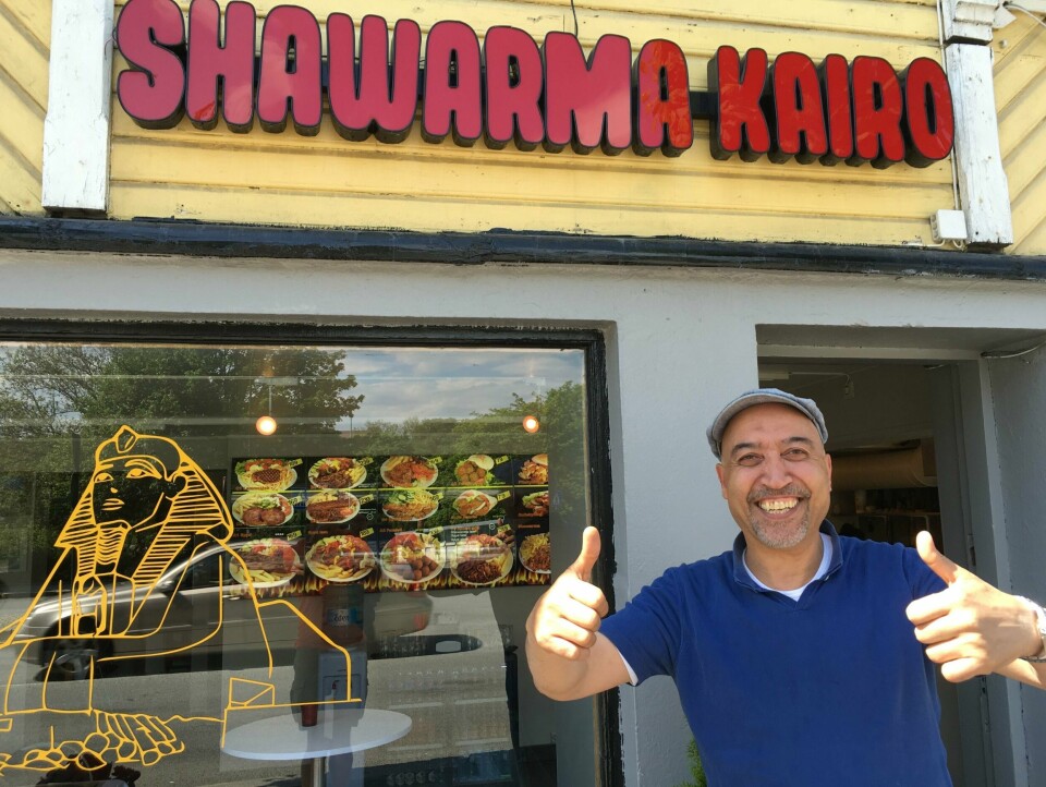 Mohammed Abd Rabo har åpnet Shawarma Kairo på nytt. Foto: Tore Bruland
