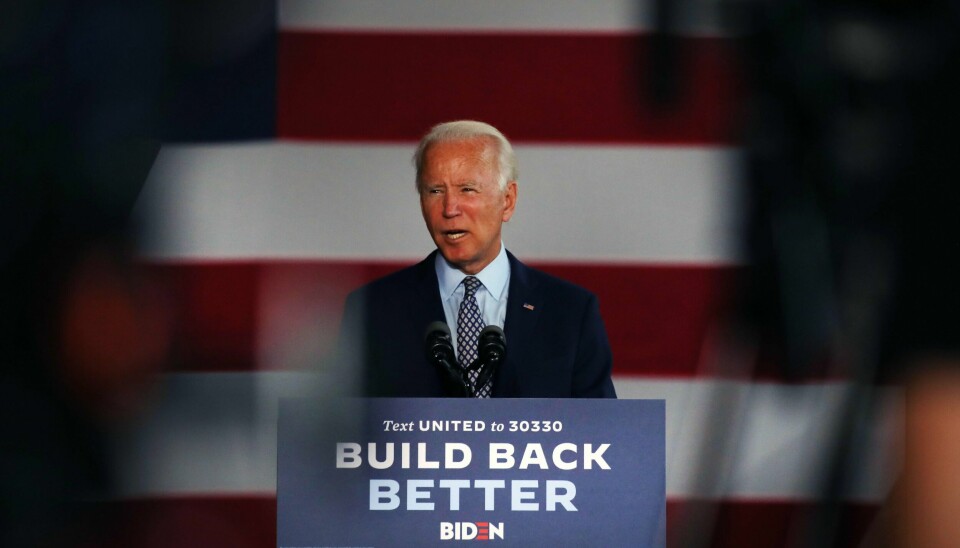 Demokratenes presidentkandidat Joe Biden utfordrer president Donald Trump med sin nye økonomiske redningsplan. Amerikansk økonomi er hardt rammet av koronakrisen. Foto: NTB scanpix