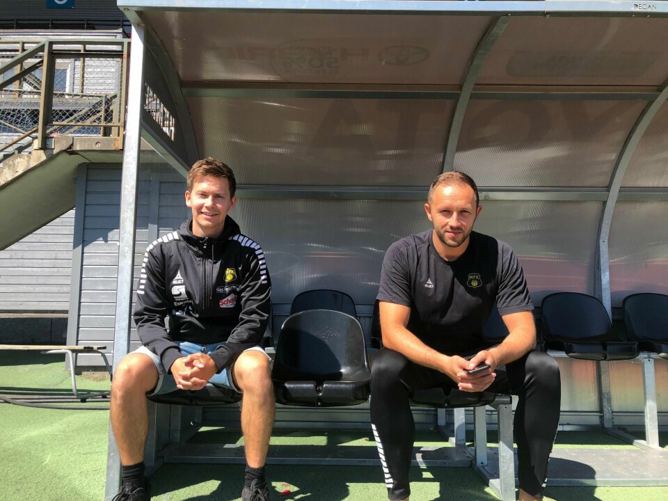 Moss har alle forutsetninger til å lykkes, mener trenerduoen. Fra venstre: Kristoffer Kolsrud og Marijo Jović.