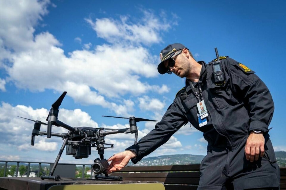 Jørgen Lunde Ronge er prosjektleder for droner i Oslo-politiet. Foto: Heiko Junge / NTB scanpix