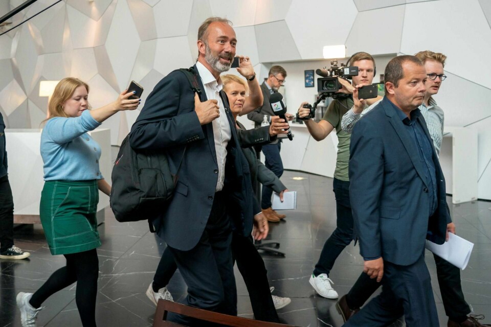 At Trond Giske forlater politikken gir partilederen mer ro til å jobbe med politikken, skriver Arne Strand. Bildet er fra årsmøtet i Trøndelag Arbeiderparti lørdag. Foto: Heiko Junge/NTB scanpix