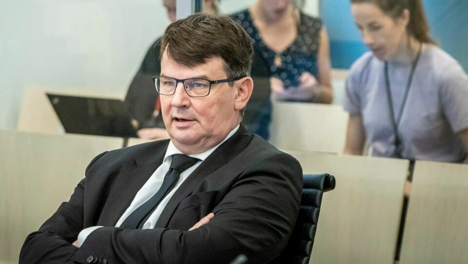 Tor Mikkel Wara under rettssaken mot hans samboer Laila Anita Bertheussen i Oslo tingrett. Wara vil ikke ha med pressen på befaring inn i huset sitt på Røa.