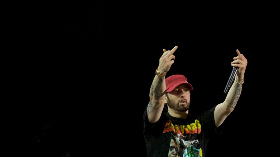 Rapperen Eminem nektet norsk presse å fotografere konserten i Oslo nylig.