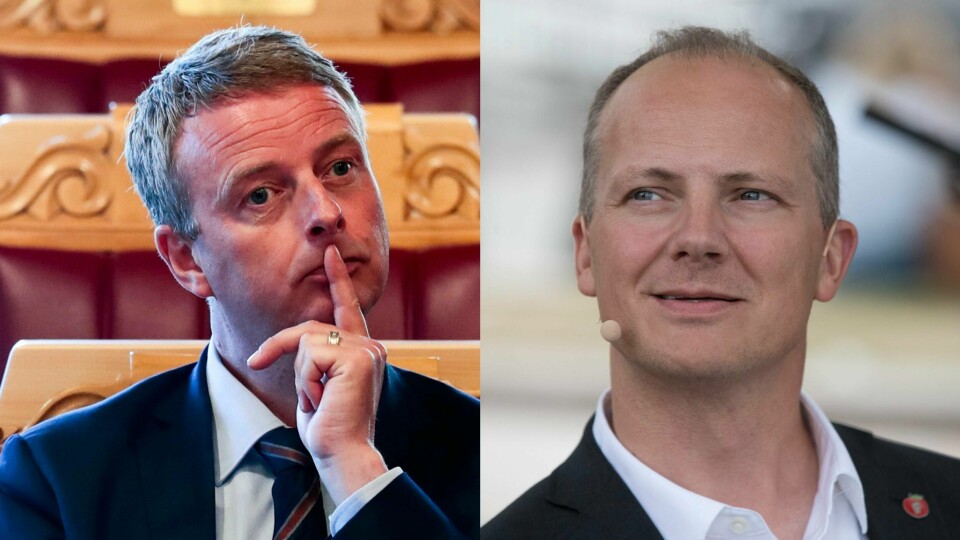 Terje Søviknes og Ketil Solvik-Olsen trekker seg som statsråder. Foto: NTB scanpix