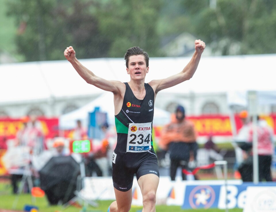 Jakob Ingebrigtsen løp inn til tredjeplass på 1500-meteren for Europa under kontinentalcupen i Ostrava søndag. Foto: Vidar Ruud / NTB scanpix