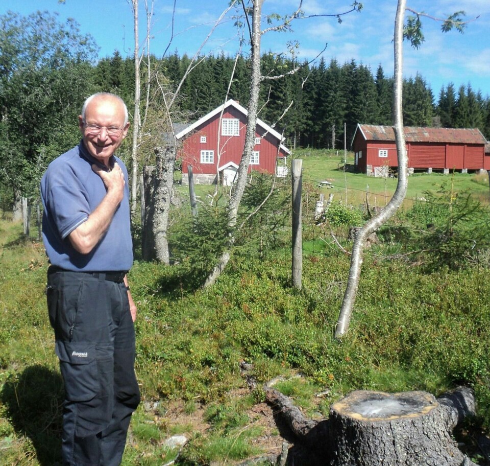 Elsker marka: Sverre Grimstad ved Trehjøringen øst i Nordmarka. Elsker marka: Sverre Grimstad ved Trehjøringen øst i Nordmarka.