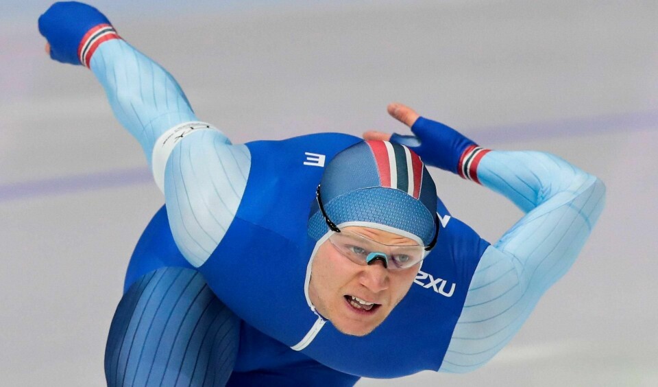 Håvard Holmefjord Lorentzen i aksjon under sine 84 skjær som ga OL-gull på 500 meter i vinter.
