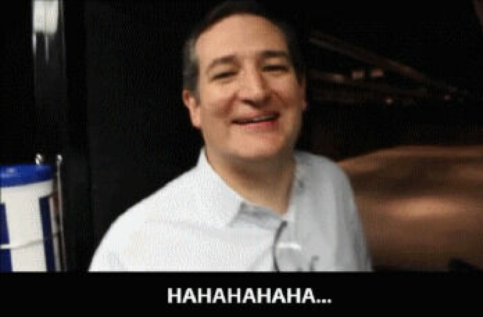 Letta over Trumps nedtur? Pass opp for Ted Cruz!