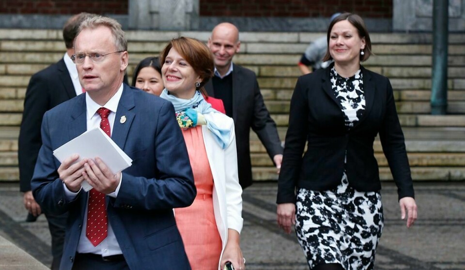 Raymond Johansens byregjering inntok rådhuset 21. oktober i fjor. FOTO: NTB SCANPIX