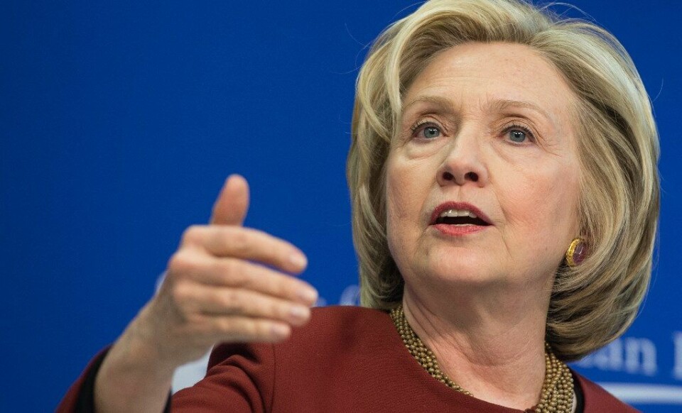 Hillary Clinton kunngjorde søndag sitt presidentkandidatur og etterpå ble navnet hennes nevnt rundt 7.000 ganger i minuttet på sosiale medier. FOTO: AFP/NTB SCANPIX Hillary Clinton kunngjorde søndag sitt presidentkandidatur og etterpå ble navnet hennes nevnt rundt 7.000 ganger i minuttet på sosiale medier. FOTO: AFP/NTB SCANPIX