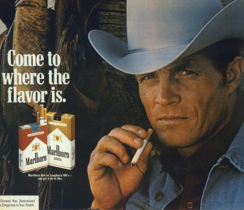 IKON: Eric Lawson framsto som Marlboro-mannen på reklameplakater. Han døde i 2014, 72 år gammel, av kols.FOTO: NTB SCANPIX