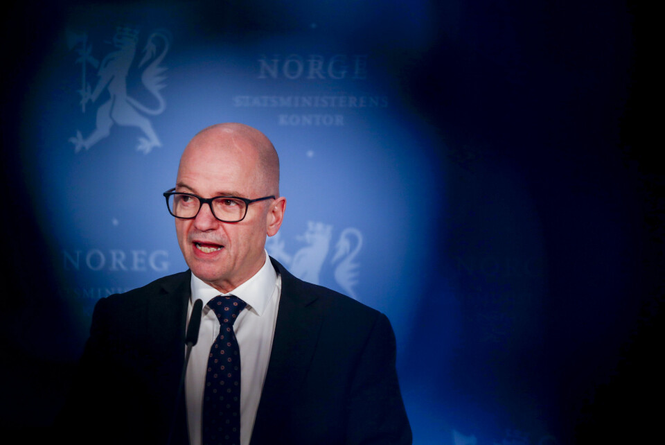 Forsvarsminister Odd Roger Enoksen (Sp) under pressekonferanse om status og tiltak i forsvarssektoren. Forsvarsminister Odd Roger Enoksen (Sp) la fredag fram en melding for Stortinget om status for Forsvaret. Foto: Javad Parsa / NTB