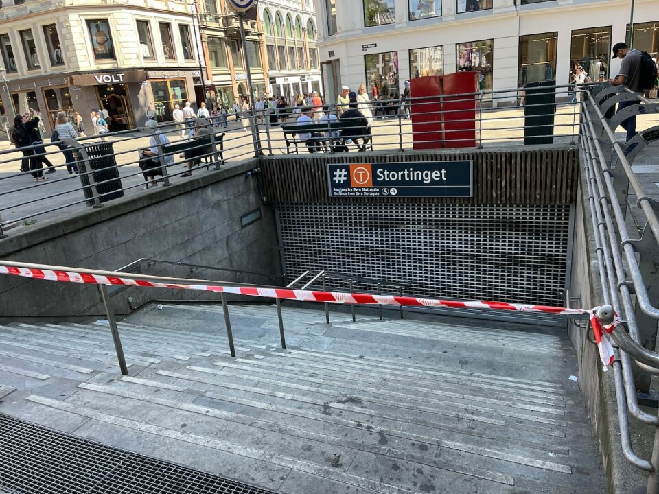Stortinget stasjon vil bli stengt til over helgen. Dag
