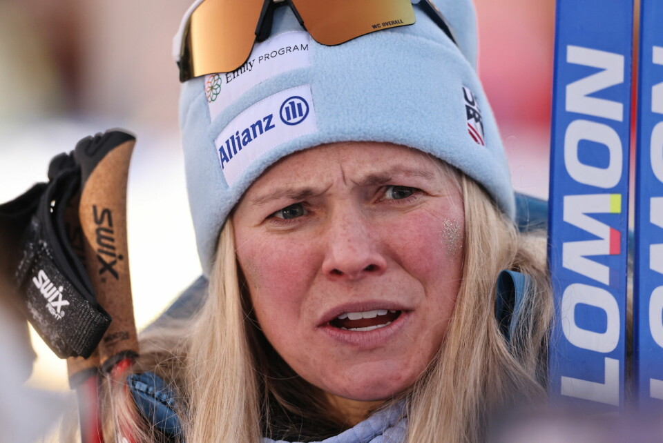 Jessie Diggins sliter med en skade i leggen. Jessie Diggins sliter med en skade i leggen.