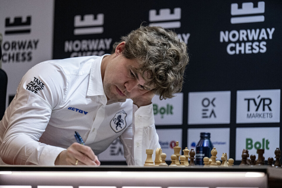 Magnus Carlsen under Norway chess. Magnus Carlsen under Norway chess. Foto: Carina Johansen / NTB