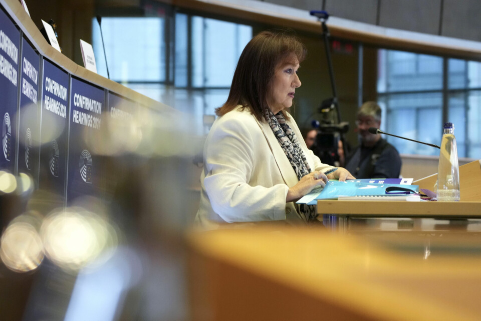 EU-kommissær for Middelhavet Dubravka Suica i EU-parlamentet i november 2024. EU-kommissær for Middelhavet Dubravka Suica i EU-parlamentet i november 2024. Foto: Virginia Mayo / AP / NTB