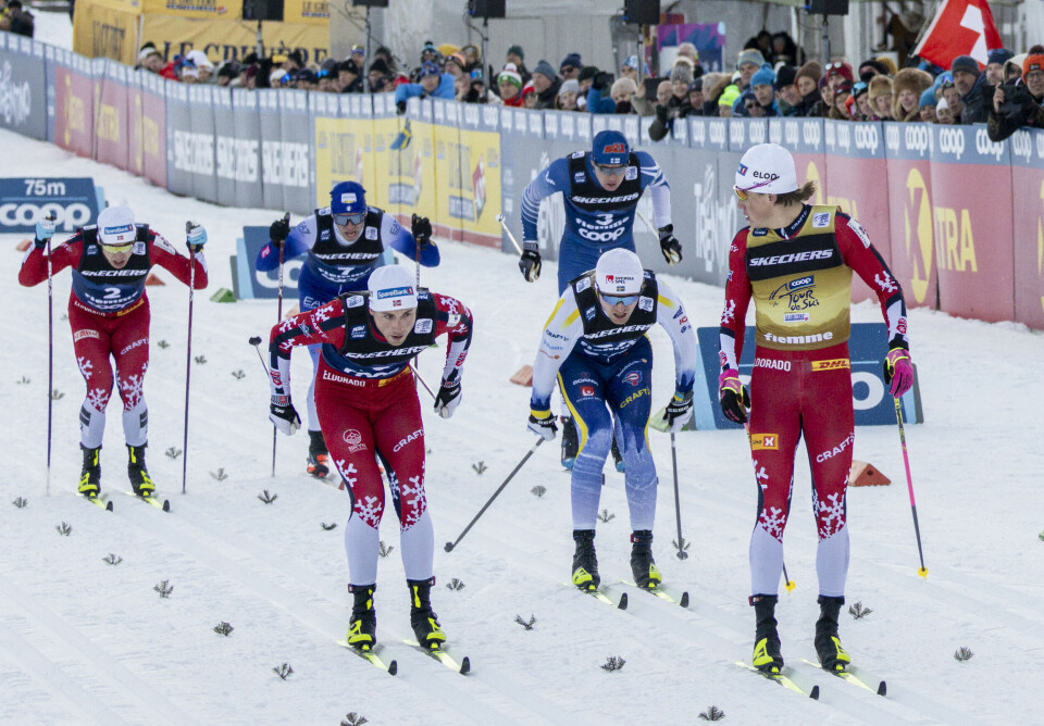 Johannes Høsflot Klæbo var som så ofte før bestemann også i fredagens sprint i Val di Fiemme. Johannes Høsflot Klæbo var som så ofte før bestemann også i fredagens sprint i Val di Fiemme. Foto: Geir Olsen / NTB.
