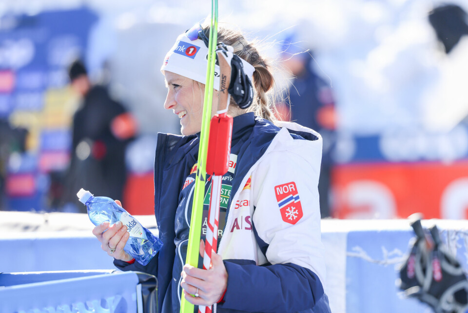 Therese Johaug etter verdenscuprennet i langrenn i Holmenkollen 16. mars. Therese Johaug etter verdenscuprennet i langrenn i Holmenkollen 16. mars. Foto: Amanda Pedersen Giske / NTB.