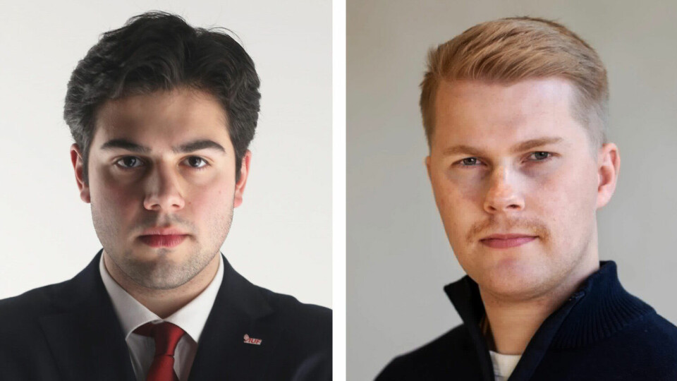 Kutt i sykelønna vil skape et skille der noen få kan være syke og motta sykelønn, mens andre må betale dyrt for sitt sykefravær, skriver Eduardo Mezzanotti-Camerini (t.v.) og Karl Oskar Lie Bjerke. Karl Oskar Lie Bjerke (t.h.) faglig ungdomssekretær LO Oslo og Akershus og Eduardo Mezzanotti-Camerini, nestleder i AUF Oslo.