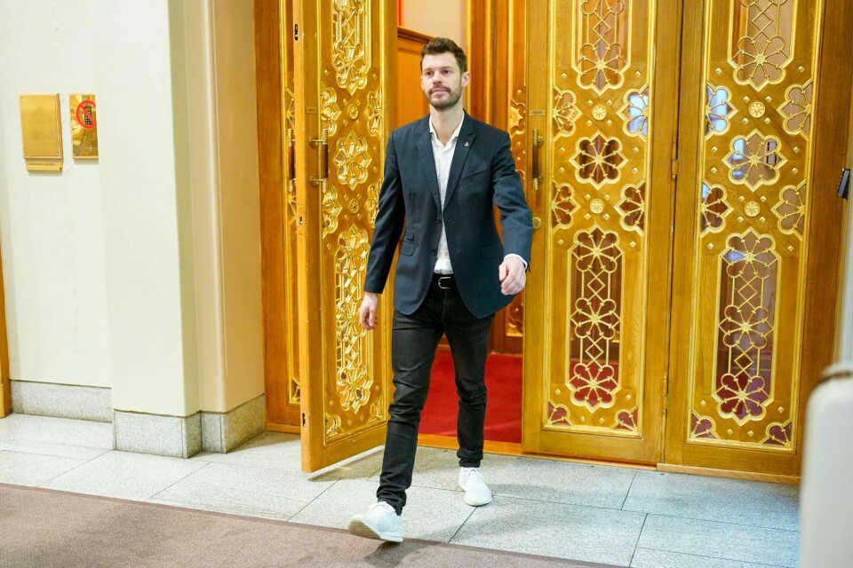 Bjørnar Moxnes (Rødt) vil ha debatt i Stortinget om atomvåpen.(Terje Pedersen/NTB) Bjørnar Moxnes