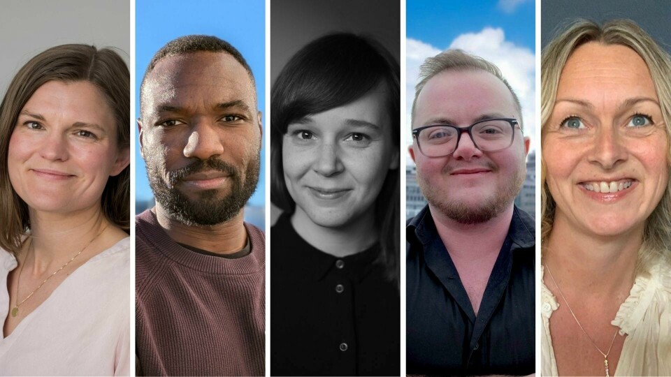 F.v: Silje Vold Løwe (fagleder ved Romerike Krisesenter IKS), Stephen Adom (leder i FRI – Foreningen for kjønns- og seksualitetsmangfold), Silje Mathisen (seniorrådgiver ved Likestillingssenteret), James Dickson (styreleder i PKI – Pasientorganisasjonen for kjønnsinkongruens) og Lene Walle (avdelingsleder ved Krisesenteret Asker, Bærum og Lier).(Nora Lie/Petter Ruud-Johansen/FRI/Likestillingssenteret/PKI/Mikael Sado/Privat) F.v: Silje Vold Løwe (fagleder ved Romerike Krisesenter IKS), Stephen Adom (leder i FRI – Foreningen for kjønns- og seksualitetsmangfold), Silje Mathisen (seniorrådgiver ved Likestillingssenteret), James Dickson (styreleder i PKI – Pasientorganisasjonen for kjønnsinkongruens) og Lene Walle (avdelingsleder ved Krisesenteret Asker, Bærum og Lier).