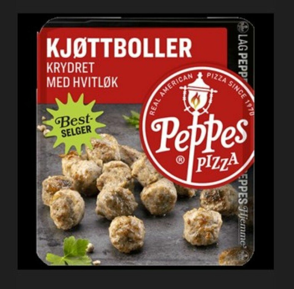 Peppes Kjøttboller og Peppes Spicy Kjøttboller trekkes tilbake etter funn av mykotoksinet aflatoksin i soyaprotein med verdier som overstiger gitte grenseverdier. Peppes Kjøttboller og Peppes Spicy Kjøttboller trekkes tilbake etter funn av mykotoksinet aflatoksin i soyaprotein med verdier som overstiger gitte grenseverdier. Foto: Mattilsynet / Handout / NTB