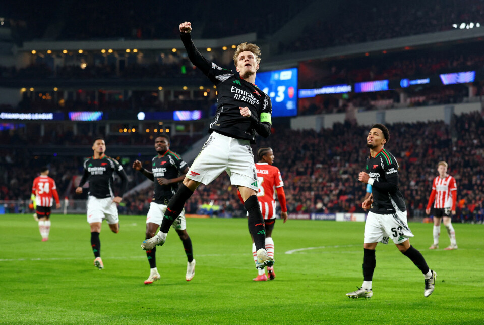 Martin Ødegaard leverte en strålende kamp mot PSV, og scoret to mål Martin Ødegaard leverte en strålende kamp mot PSV, og scoret to mål