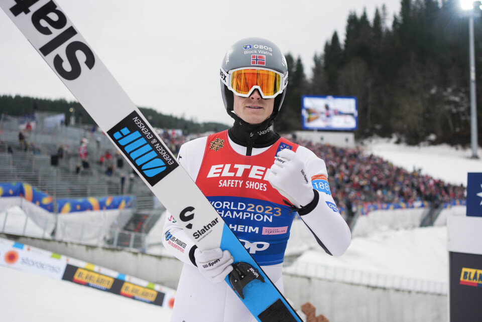 Simen Tiller fikk en kjempestart på lagkonkurransen. Simen Tiller fikk en kjempestart på lagkonkurransen. Foto: Terje Pedersen / NTB