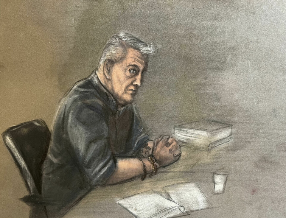 Tegning av Gjert Ingebrigtsen i Sør-Rogaland tingrett. Foto: Ane Hem / NTB Tegning av Gjert Ingebrigtsen, tidligere trener og far til Jakob Ingebrigtsen, under første dag av rettssaken mot ham i Sør-Rogaland tingrett.Foto: Ane Hem / NTB