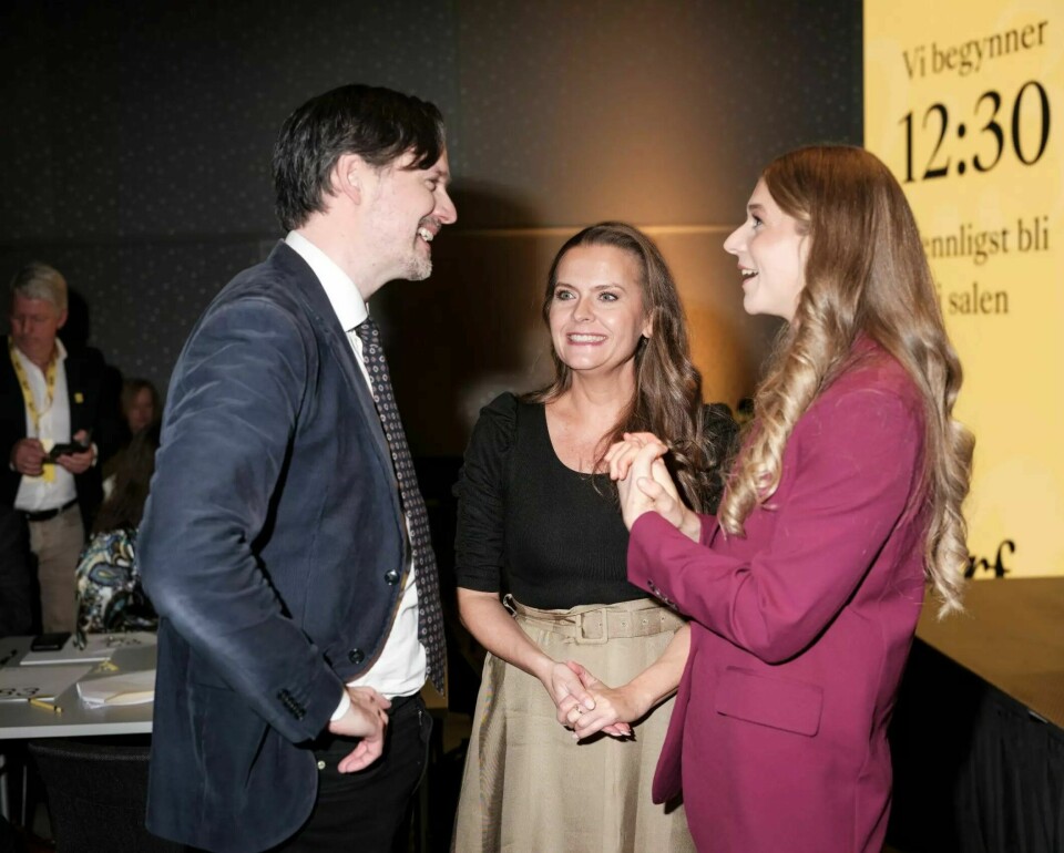 KrFs landsmøte ga partileder Dag-Inge Ulstein og nestlederne Jorunn Gleditsch Lossius og Ida Lindtveit Røse en rekke nye retter på partiets valgmeny. Noen av dem har også vært merkesaker for Frp. KRFS PARTILEDELSE: KrFs landsmøte ga partileder Dag-Inge Ulstein og nestlederne Jorunn Gleditsch Lossius og Ida Lindtveit Røse en rekke nye retter på partiets valgmeny. Noen av dem har også vært merkesaker for Frp.