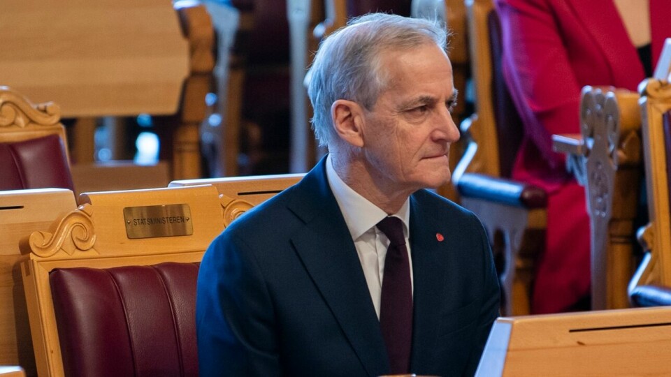 Statsminister Jonas Gahr Støre og hans ferske Ap-regjering kan gå på en justispolitisk smell i Stortinget. Oslo 20250205. Statsminister Jonas Gahr Støre redegjør for regjeringens politikk i Stortinget onsdag. er tilstede i salen.Foto: Rodrigo Freitas / NTB