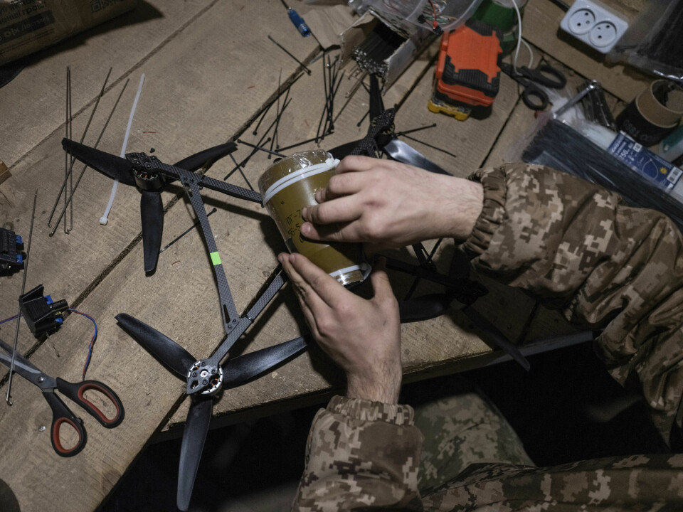 Norge skal være med på å spleise på nye droner til Ukraina, ifølge TV 2. Norge skal være med på å spleise på nye droner til Ukraina, ifølge TV 2. Foto: Irina Rybakova / Den ukrainske hæren / AP / NTB