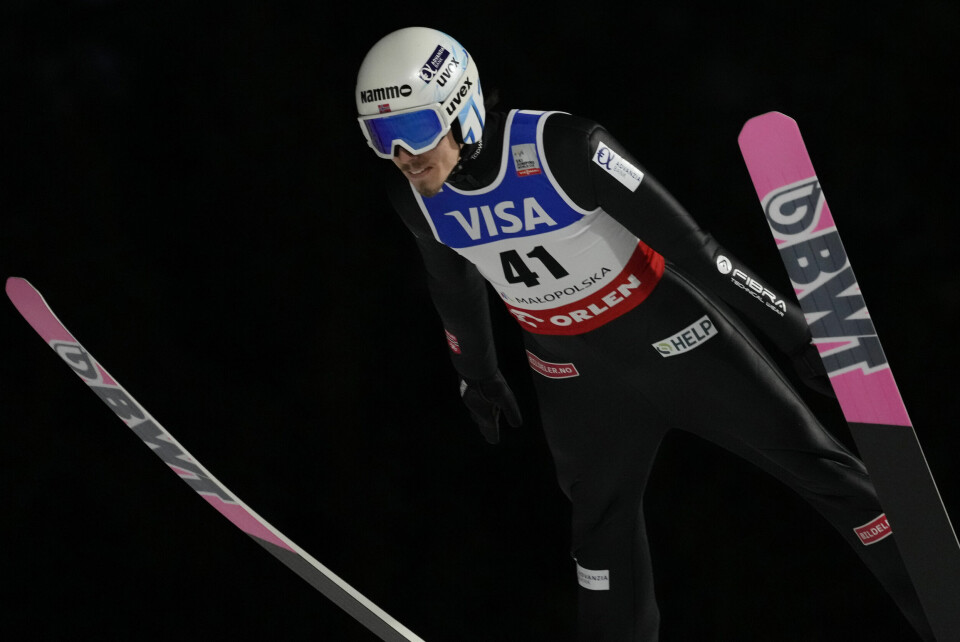 Johann André Forfang svever høyt i Oberstdorf. Her fra Zakopane sist helg Johann André Forfang svever høyt i Oberstdorf. Her fra Zakopane sist helg. Foto: Czarek Sokolowski / AP / NTB