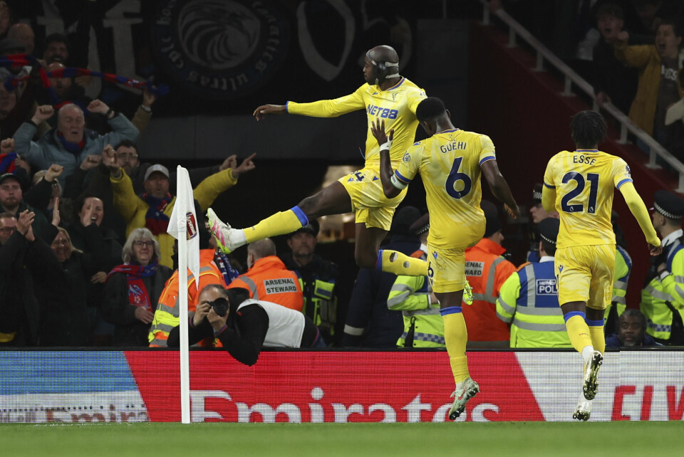 Jean-Philippe Mateta jubler etter å ha scoret 2-2-målet for Crystal Palace mot Arsenal. Jean-Philippe Mateta jubler etter å ha scoret 2-2-målet for Crystal Palace mot Arsenal. Foto: Ian Walton, AP / NTB
