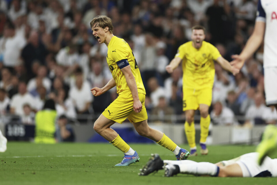 Ulrik Saltnes har scoret Bodø/Glimts eneste mål i London torsdag kveld. Det tente håpet om å nå finalen. Ulrik Saltnes har scoret Bodø/Glimts eneste mål i London torsdag kveld. Det tente håpet om å nå finalen.