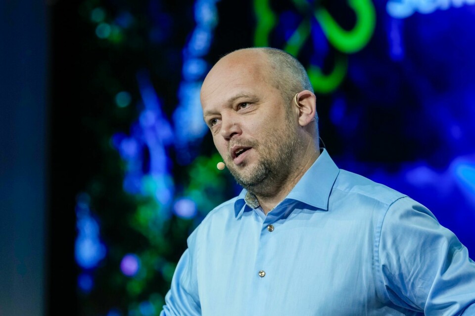 Partileder Trygve Slagsvold Vedum (Sp) da han talte til Senterpartiets landsmøte i Haugesund.(Jan Kåre Ness/NTB) Trygve Slagsvold Vedum