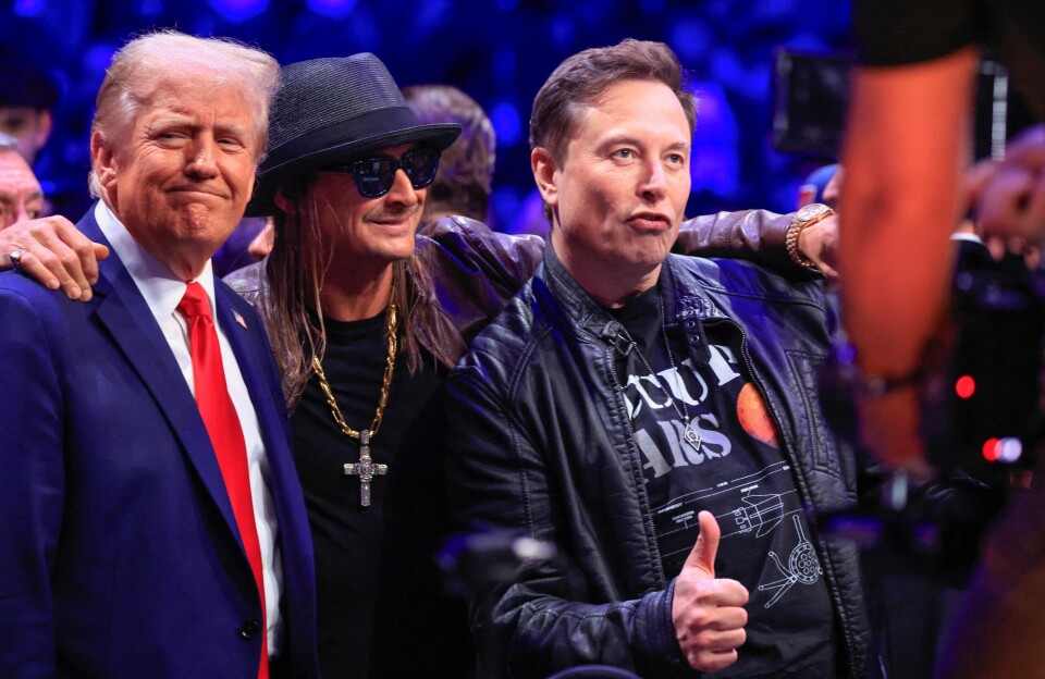 Elon Musk (til høyre) har knyttet seg så tett til påtroppende president Donald Trump at Tesla, Musks opprinnelige hjertebarn, kan bli skadelidende. Hva skjer da med pengene og makta til Musk, spør Anders Bjartnes. Elon Musk (til høyre) har knyttet seg så tett til påtroppende president Donald Trump at Tesla, Musks opprinnelige hjertebarn, kan bli skadelidende. Hva skjer da med pengene o