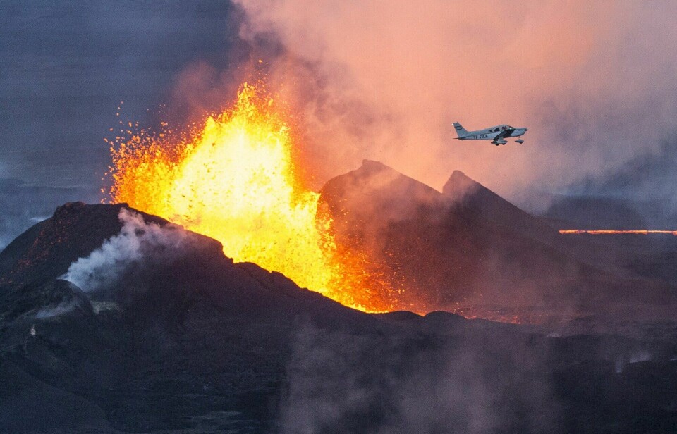 Bardarbunga-vulkanen, her fra 2014. Bardarbunga-vulkanen, her fra 2014.