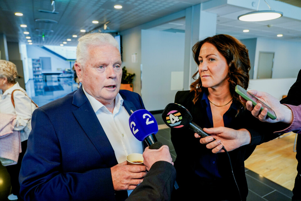 Leder Jan Davidsen i Pensjonistforbundet kommenterer trygdeoppgjøret sammen med arbeids- og inkluderingsminister Tonje Brenna. Leder Jan Davidsen i Pensjonistforbundet kommenterer trygdeoppgjøret sammen med arbeids- og inkluderingsminister Tonje Brenna. Foto: Gorm Kallestad / NTB