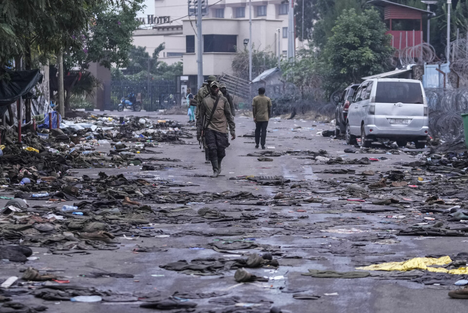 Opprørere fra gruppen M23 patruljerte i gatene i Goma tidligere denne uken. Opprørere fra gruppen M23 patruljerte i gatene i Goma tidligere denne uken. Foto: AP Photo/Brian Inganga/NTB