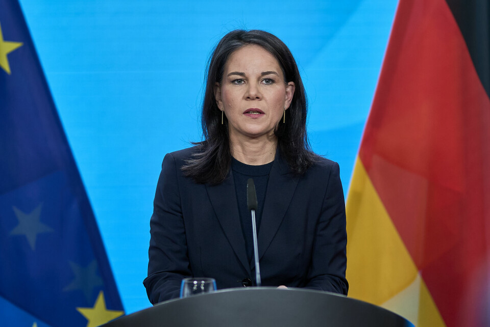 Tysklands statsminister Annalena Baerbock er sjokkert over måten Ukrainas president ble behandlet på i Det hvite hus og sier en ondskapsfull tidsalder har begynt. Tysklands statsminister Annalena Baerbock er sjokkert over måten Ukrainas president ble behandlet på i Det hvite hus og sier en ondskapsfull tidsalder har begynt. Foto: Michael Ukas / DPA / AP / NTB