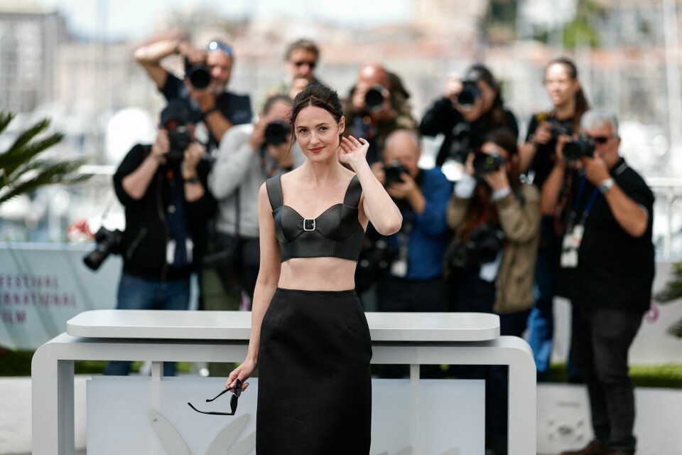 Renate Reinsve poserer for fotografene under pressekonferansen for «Affeksjonsverdi» i Cannes.(Benoit Tessier/Reuters) reinsve