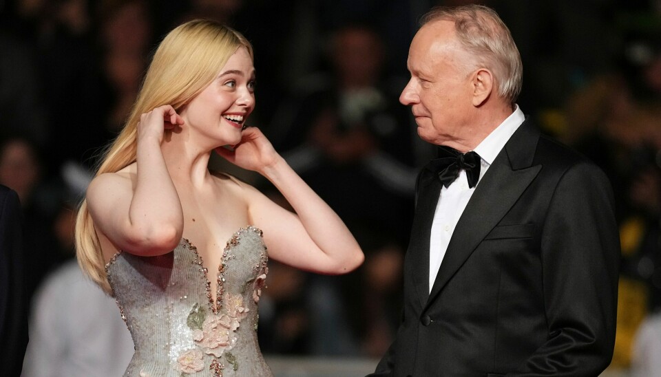 Elle Fannin og Stellan Skarsgard på premieren på Joachim Triers «Affeksjonsverdi», eller «Sentimental Value», under filmfestivalen i Cannes.(Scott A Garfitt/AP) Fra premieren for «Affeksjonsverdi», eller «Sentimental Value», under filmfestivalen i Cannes.