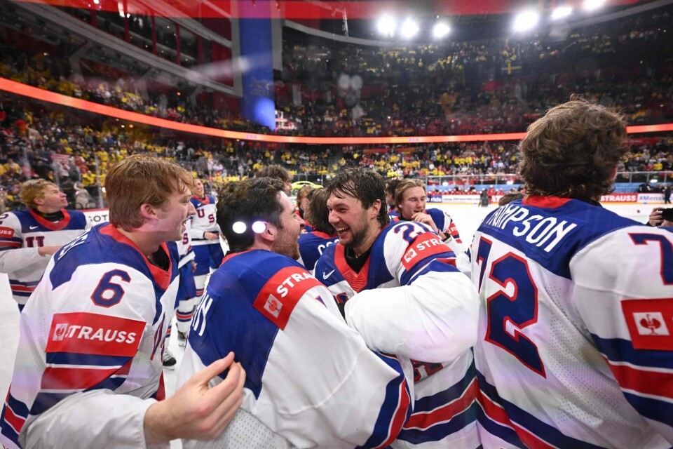 USA feiret VM-gullet i Stockholm søndag kveld. USA feiret VM-gullet i Stockholm søndag kveld.