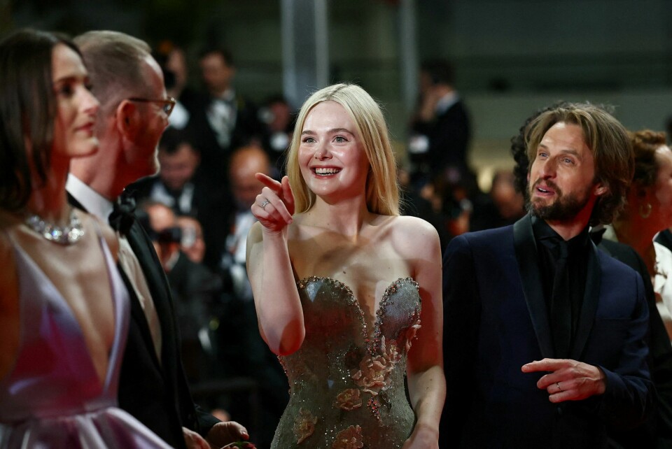 Elle Fanning sammen med Renate Reinsve og Anders Danielsen Lie foran premieren for «Affeksjonsverdi», eller «Sentimental Value», under filmfestivalen i Cannes.(Sarah Meyssonnier/Reuters) Fra premieren for «Affeksjonsverdi», eller «Sentimental Value», under filmfestivalen i Cannes.