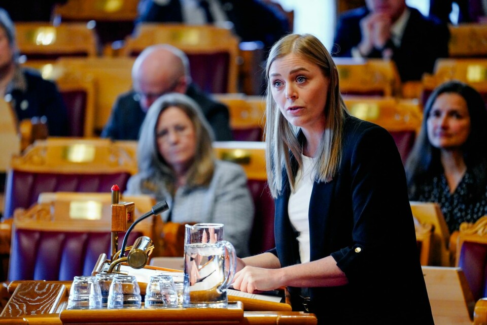 Høyres Tina Bru er ikke nådig i sin kritikk av KrFs vedtak.(Ole Berg-Rusten/NTB) Høyres Tina Bru er ikke nådig i sin kritikk av KrFs vedtak.