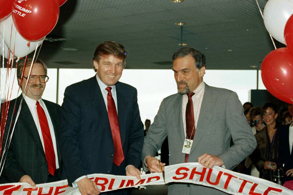 Donald Trump lanserte i 1989 sitt eget flyselskap, men det gikk konkurs etter tre år. Foto: AP / NTB Donald Trump lanserte i 1989 sitt eget flyselskap, men det gikk konkurs etter tre år. Foto: AP / NTB